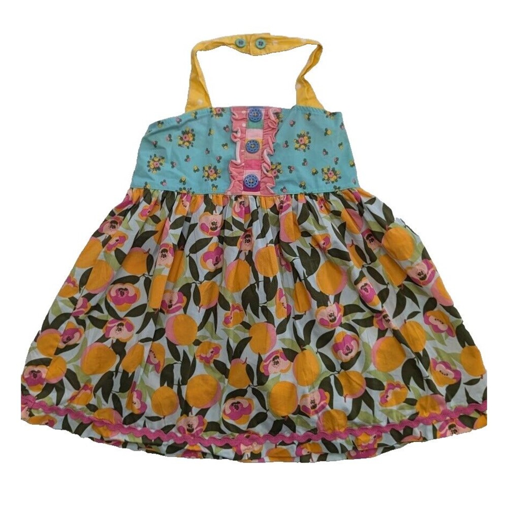 Matilda Jane Girls Brilliant Daydream You're A Peach Tunic Halter Top Size 6